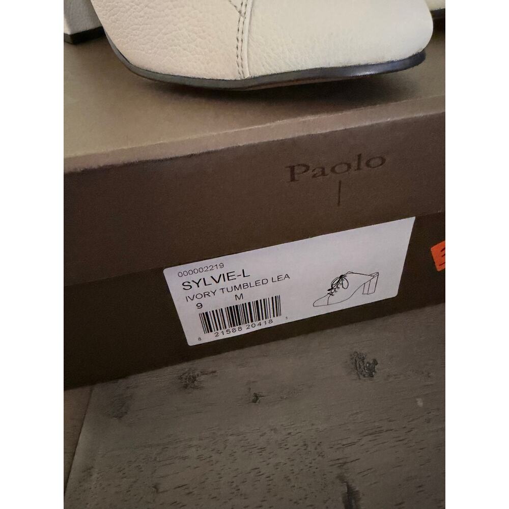 New linea Paola sylvie L ivory tumbled Lea heels sz 9 - Picture 3 of 6
